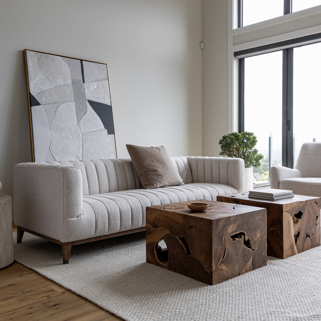 Natura Flow Condo Square Coffee Table - Teak