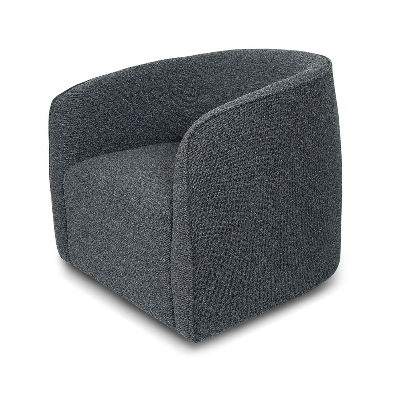 Evita Swivel Chair - Slate Boucle