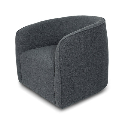 Evita Swivel Chair - Slate Boucle