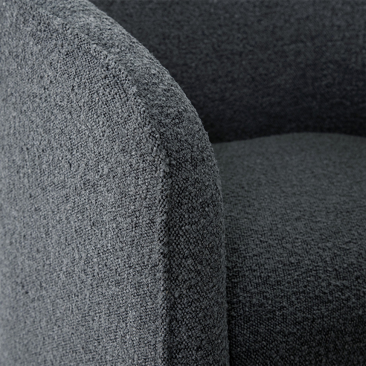 Evita Swivel Chair - Slate Boucle