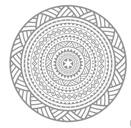 Fiesta Round Charcoal Grey Indoor/Outdoor Plastic Rug - Erbanica