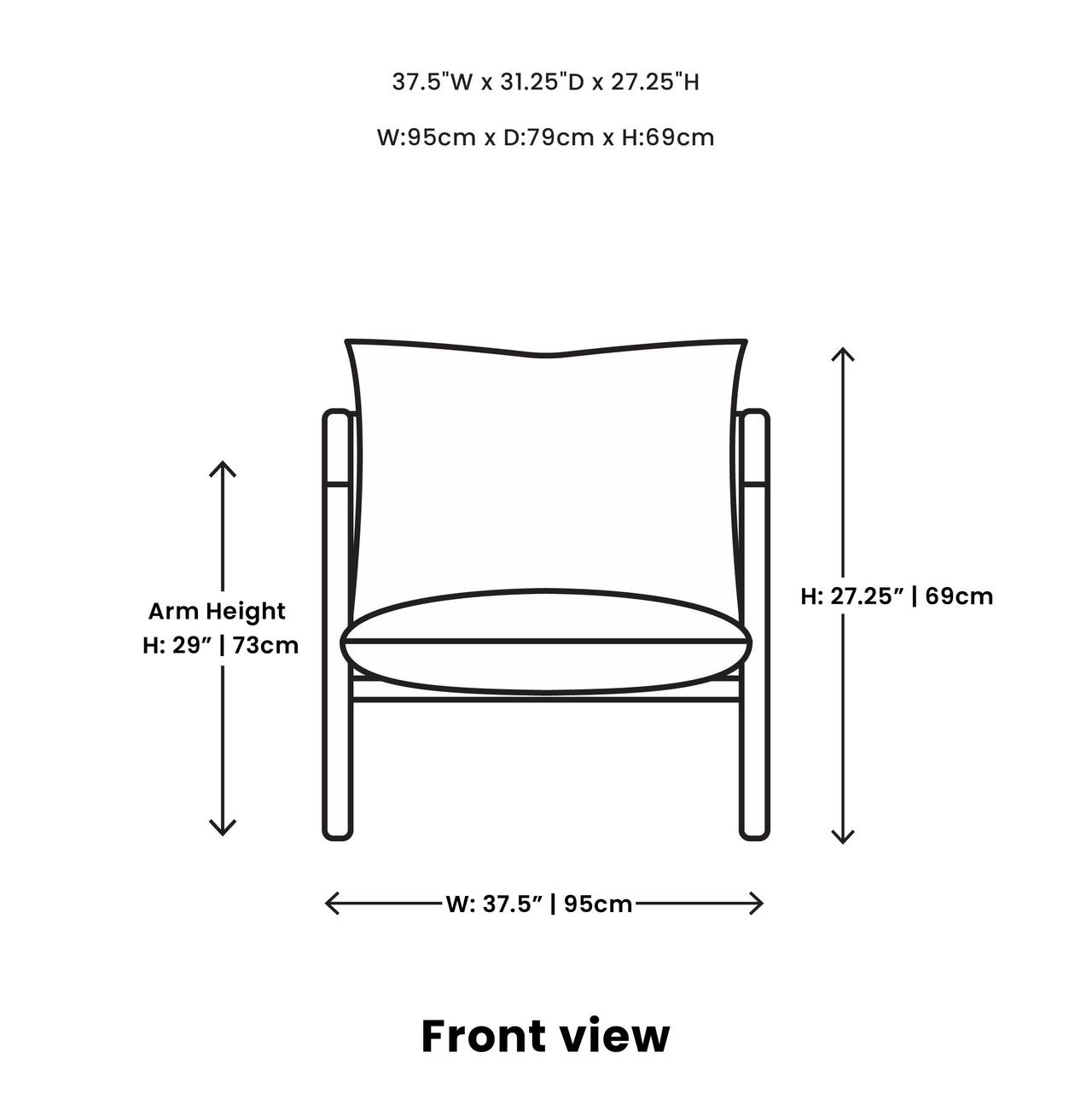 Finn Sling Chair - Cream