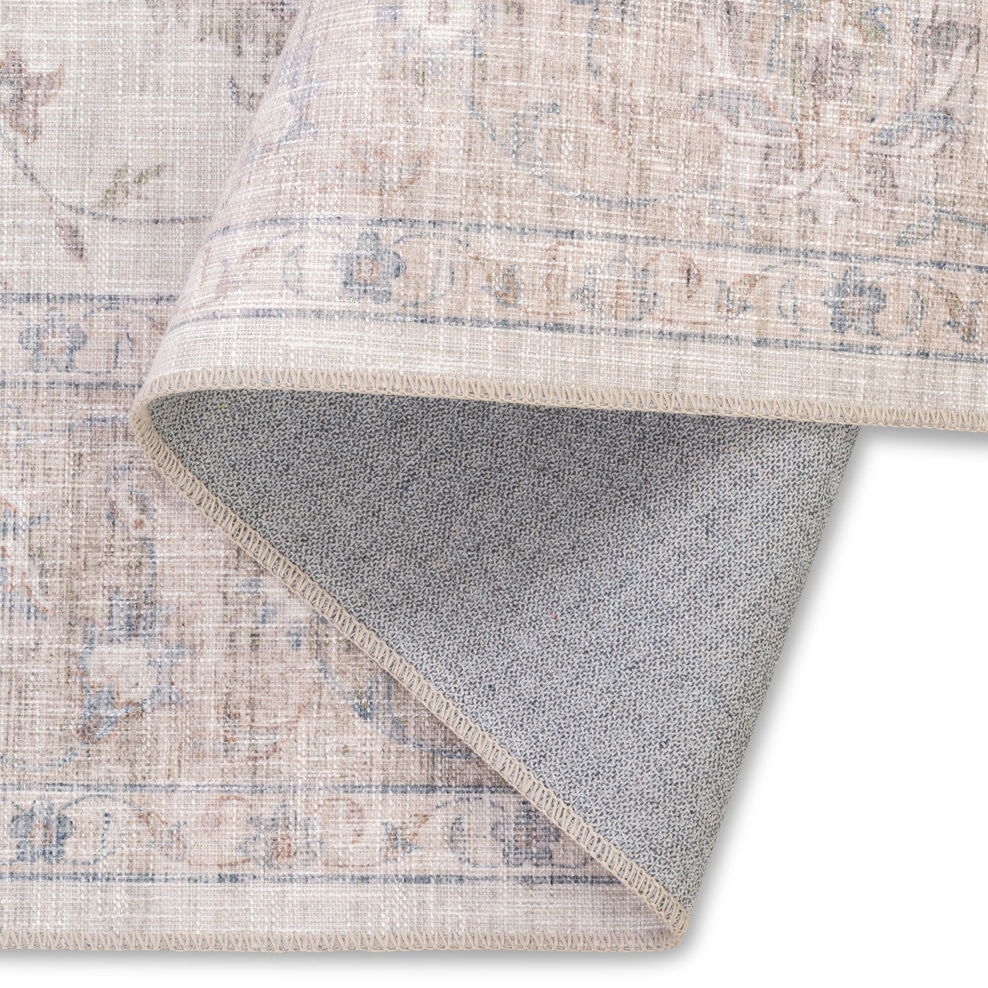 Magnolia White Bloom Premium Washable Rug - Erbanica