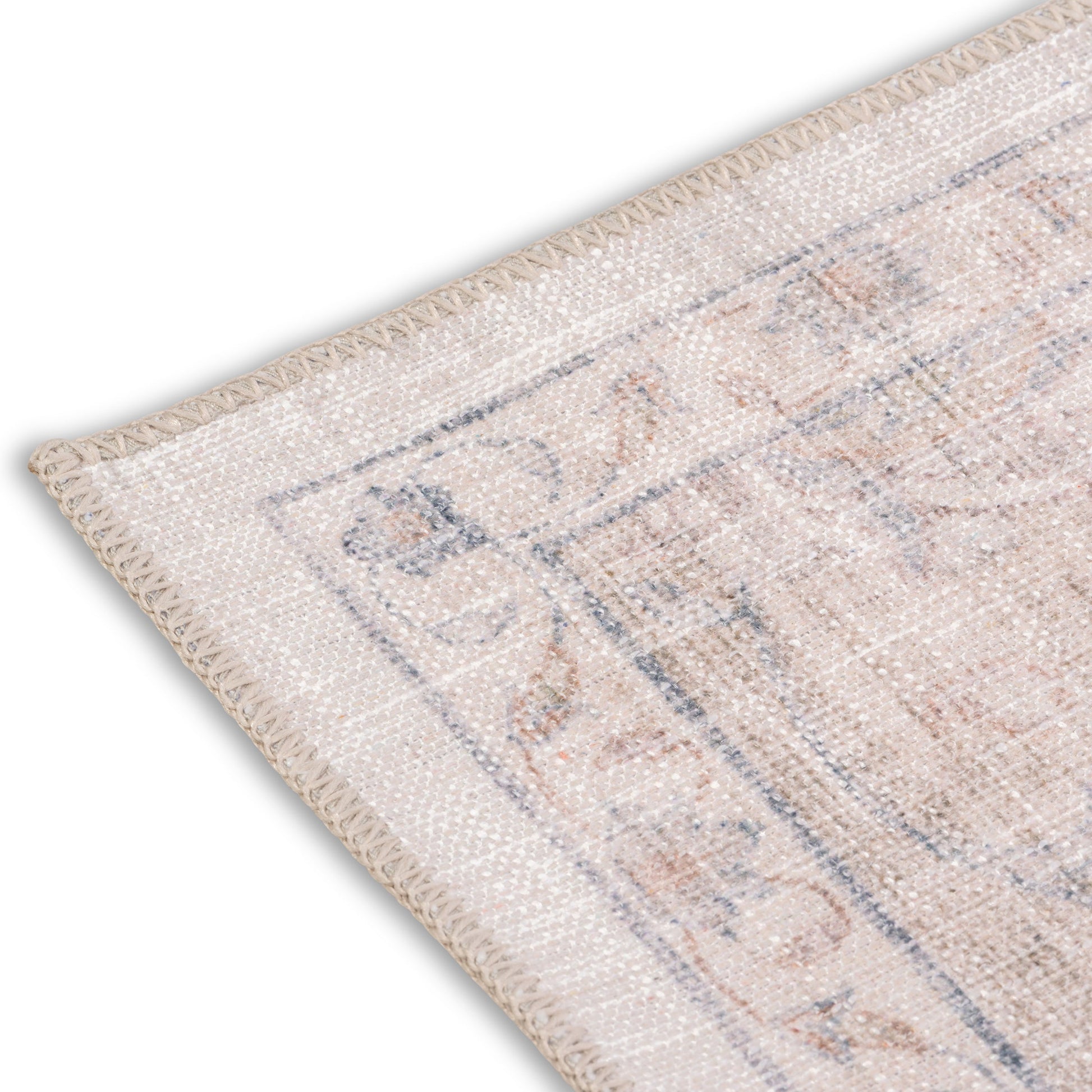 Magnolia White Bloom Premium Washable Rug - Erbanica