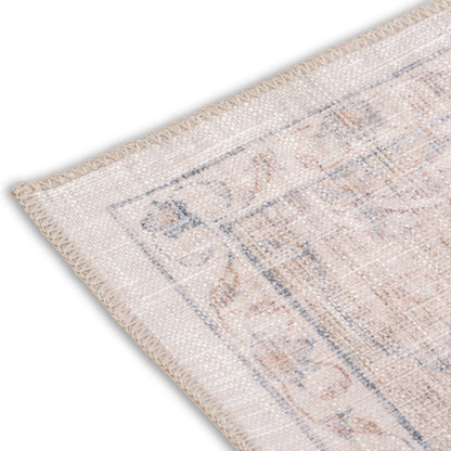 Magnolia White Bloom Premium Washable Rug - Erbanica