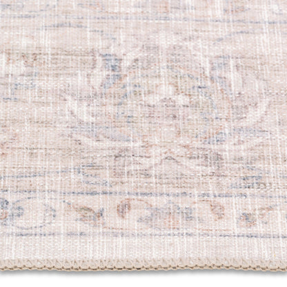 Magnolia White Bloom Premium Washable Rug - Erbanica