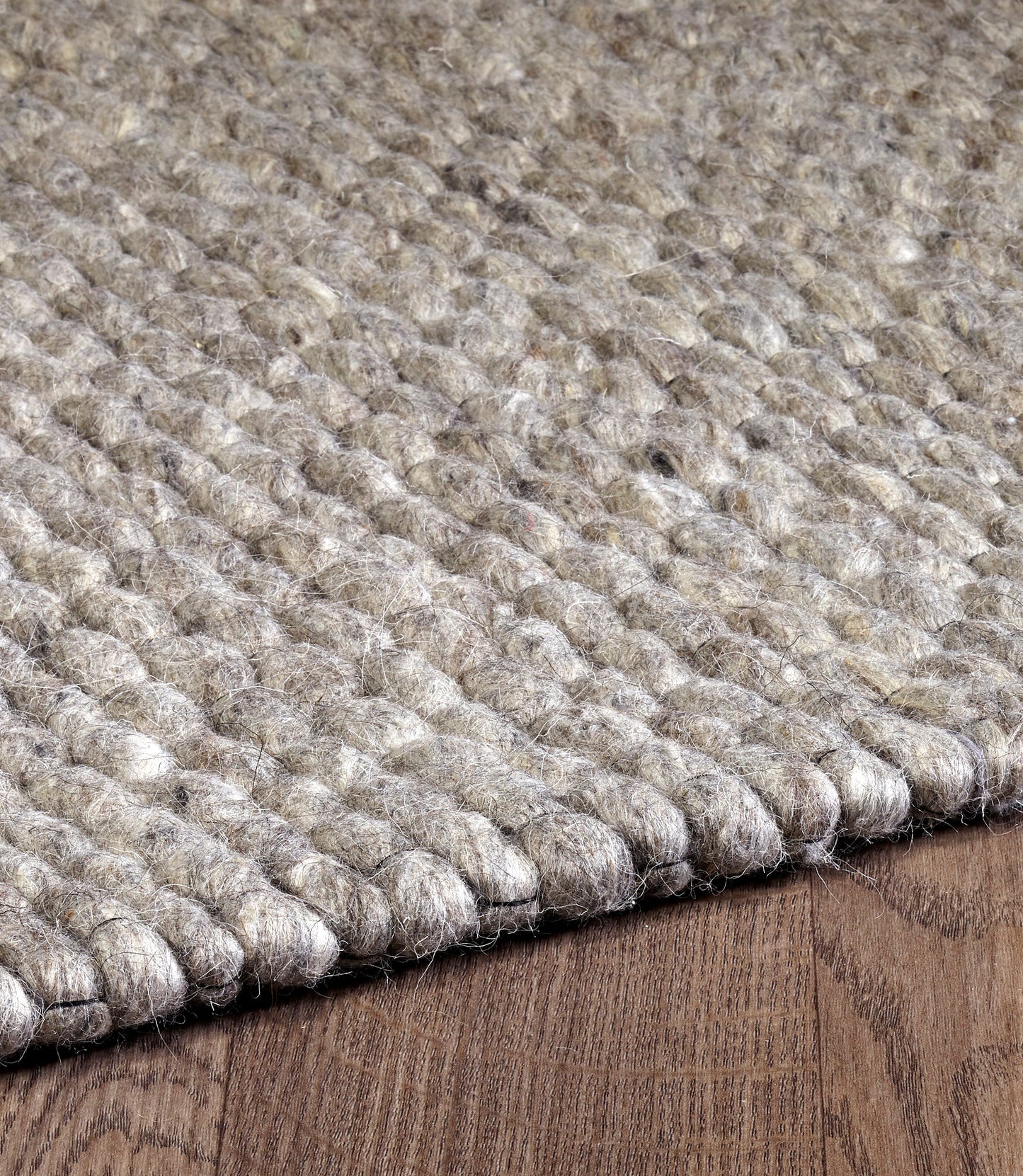 Chinook Grey Wool Indoor Rug, Area rug, Indoor carpet, Handmade, Soft