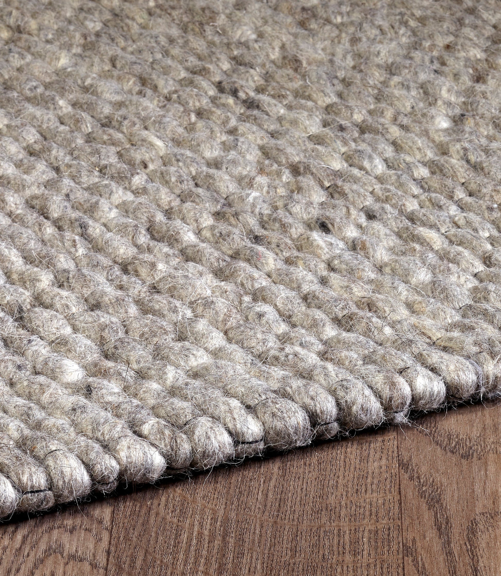 Chinook Grey Wool Indoor Rug, Area rug, Indoor carpet, Handmade, Soft