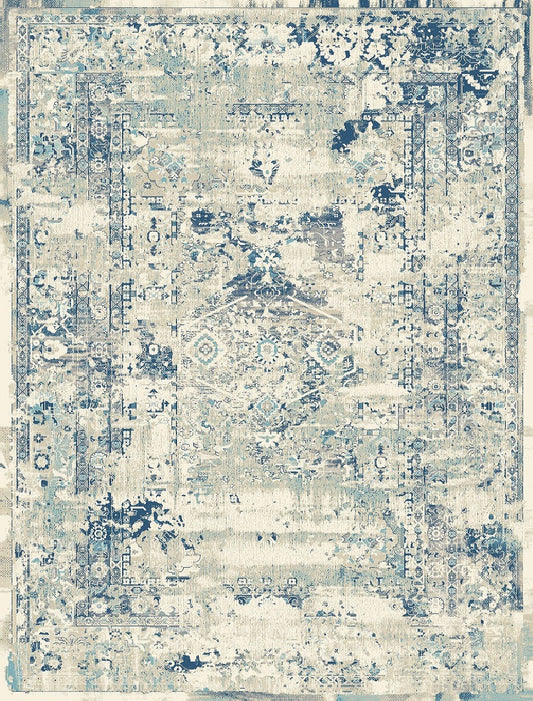 Heirloom Transitional Blue Beige Rug