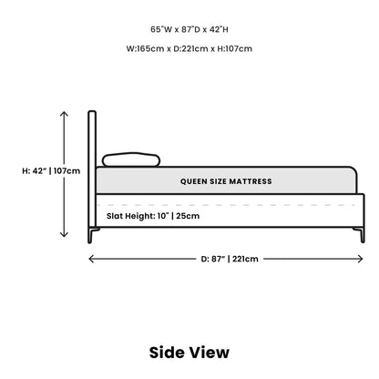 Hollis Queen Bed - Oat