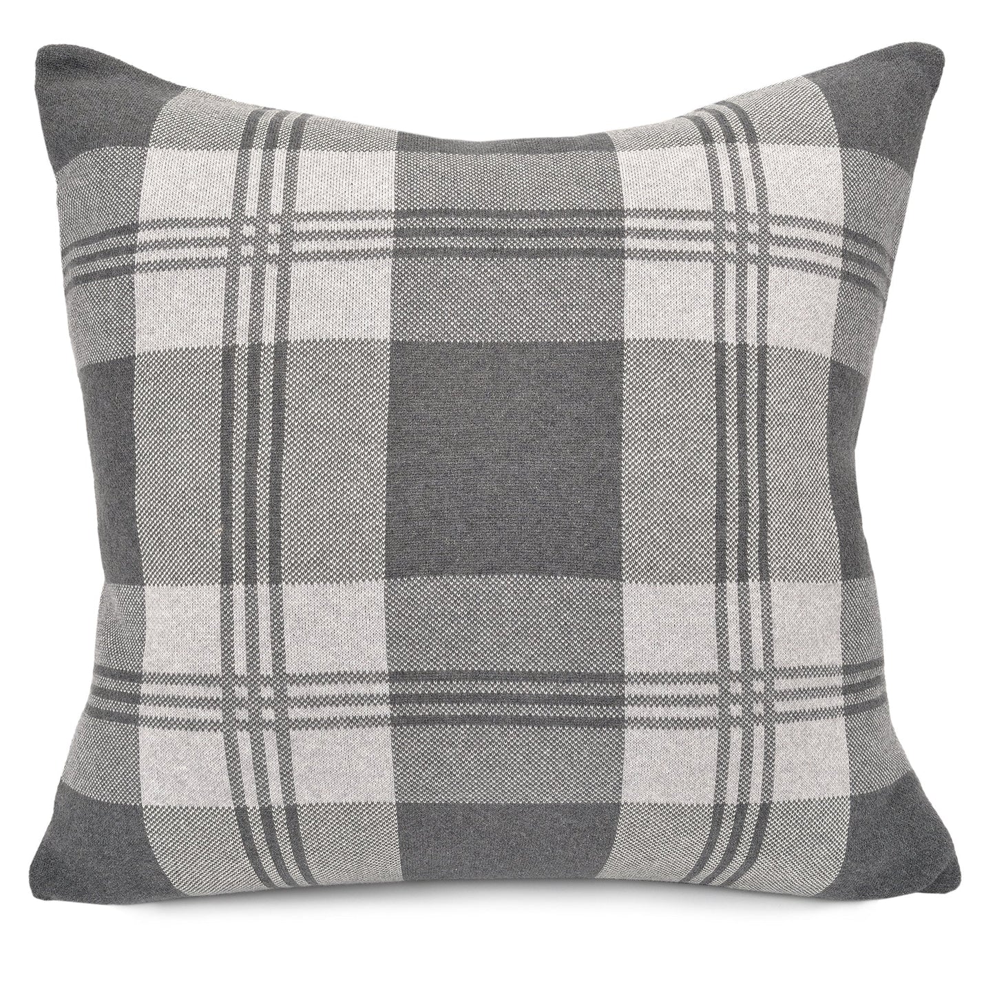 James Plaid Pillow and Throw Set - Grey