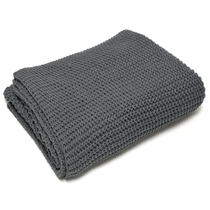 Jamie Pillow and Throw Set - Charcoal