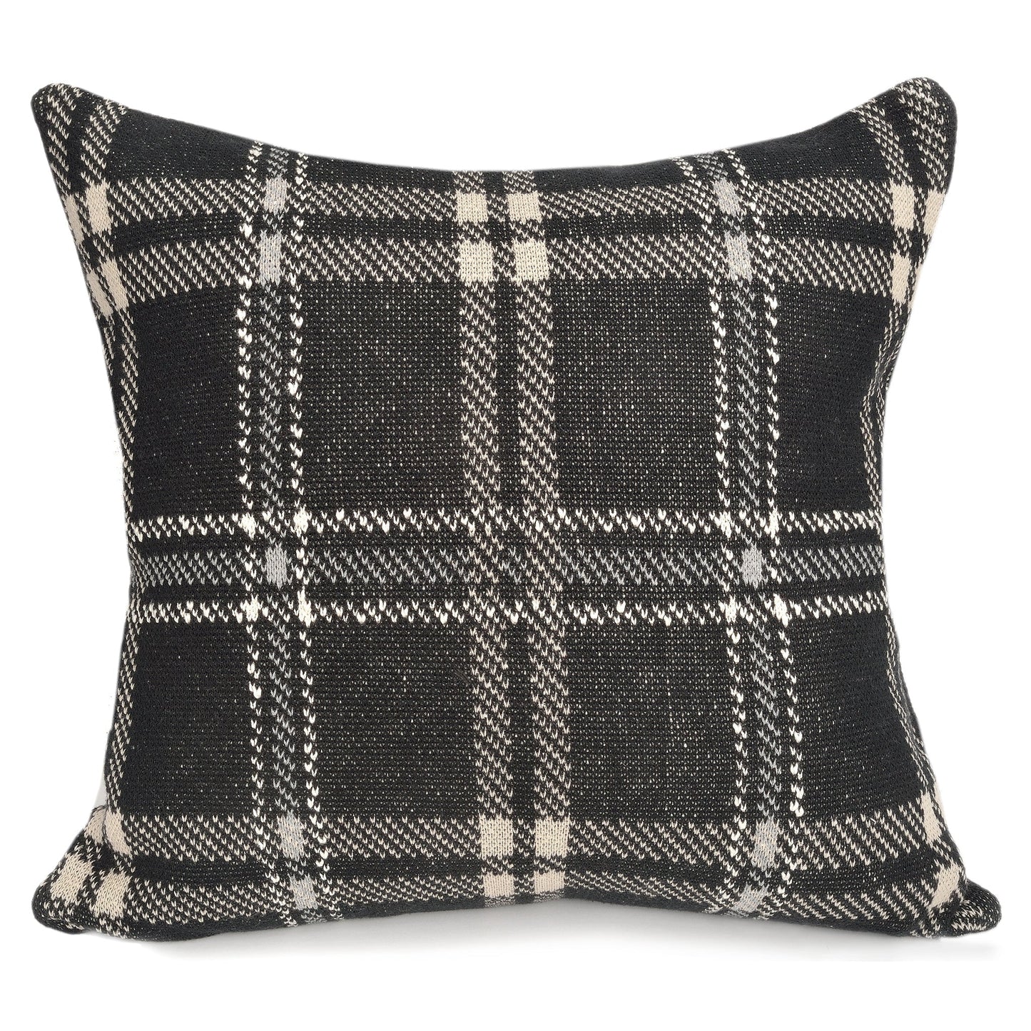 Oliver Plaid Pillow and Throw Set - Black