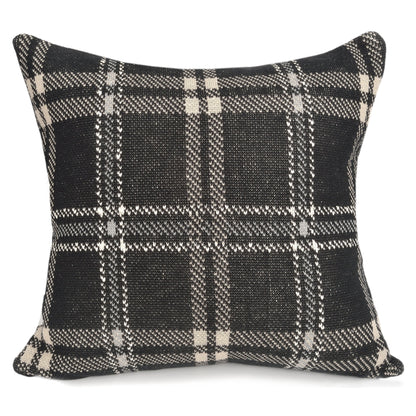 Oliver Plaid Pillow and Throw Set - Black