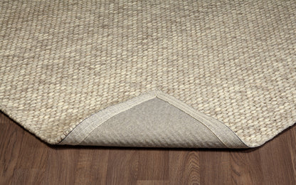 Chinook Ivory Grey Wool Indoor Rug, Area rug, Indoor carpet, Handmade, Soft