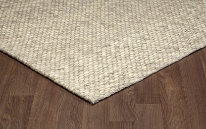 Chinook Ivory Grey Wool Indoor Rug, Area rug, Indoor carpet, Handmade, Soft