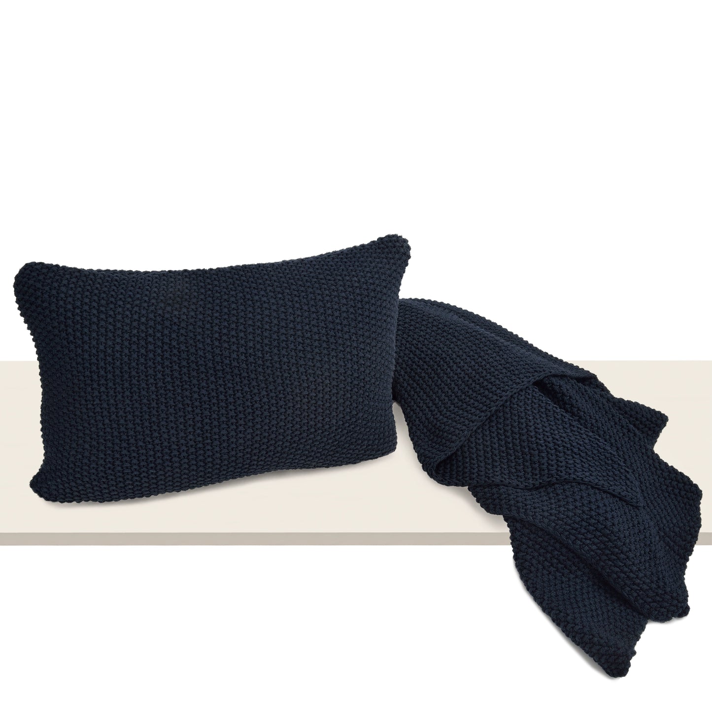 Jamie Pillows and Throw Set - Navy