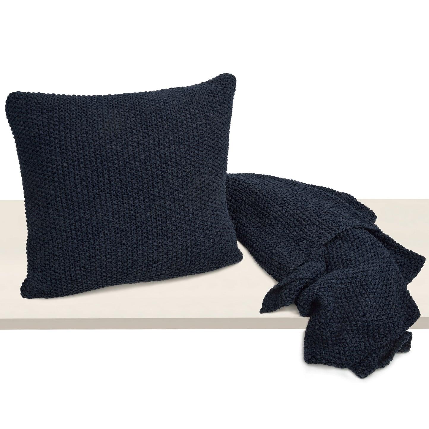 Jamie Pillows and Throw Set - Navy