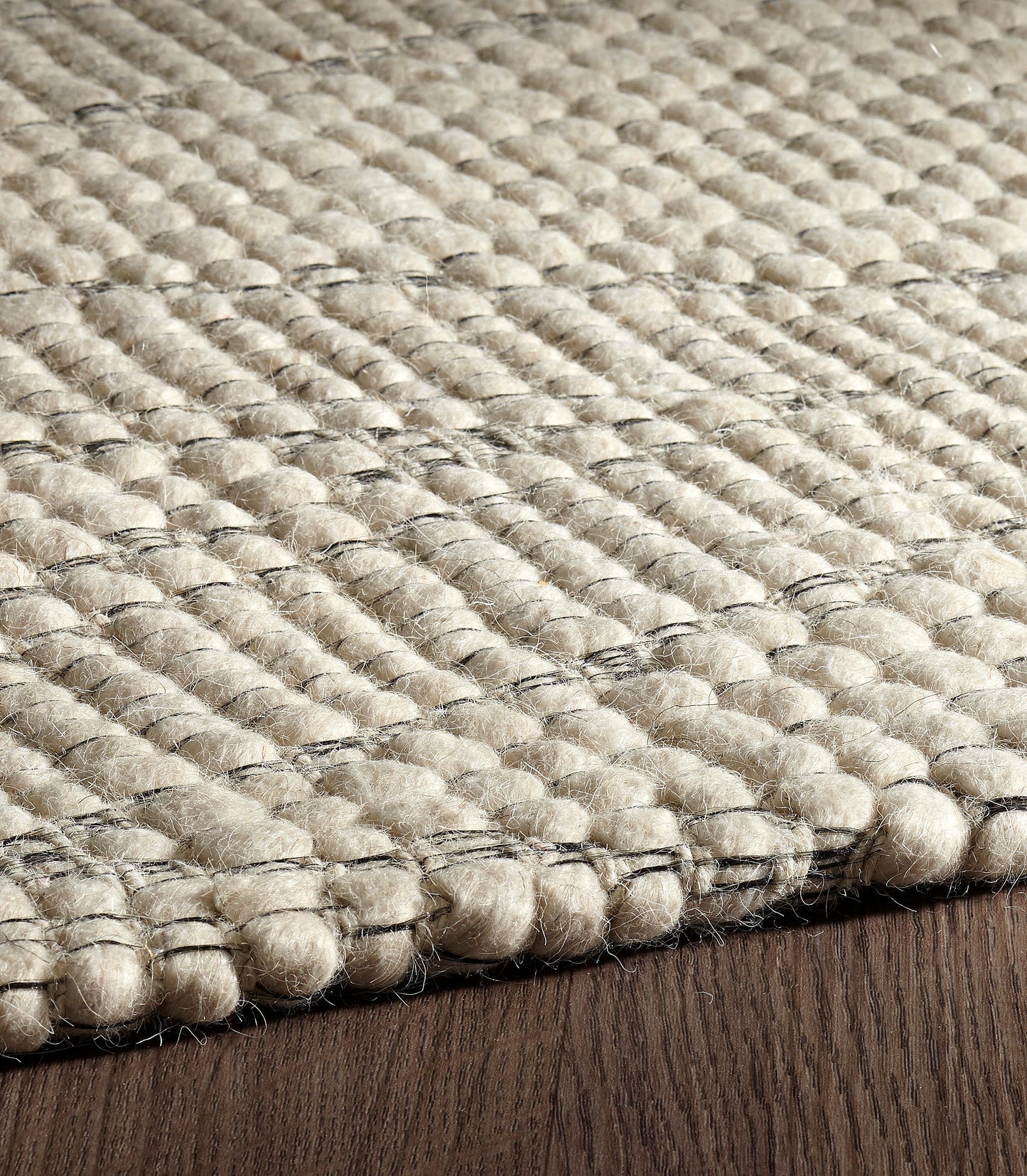 Chinook Grey Wool Indoor Rug, Area rug, Indoor carpet, Handmade, Soft