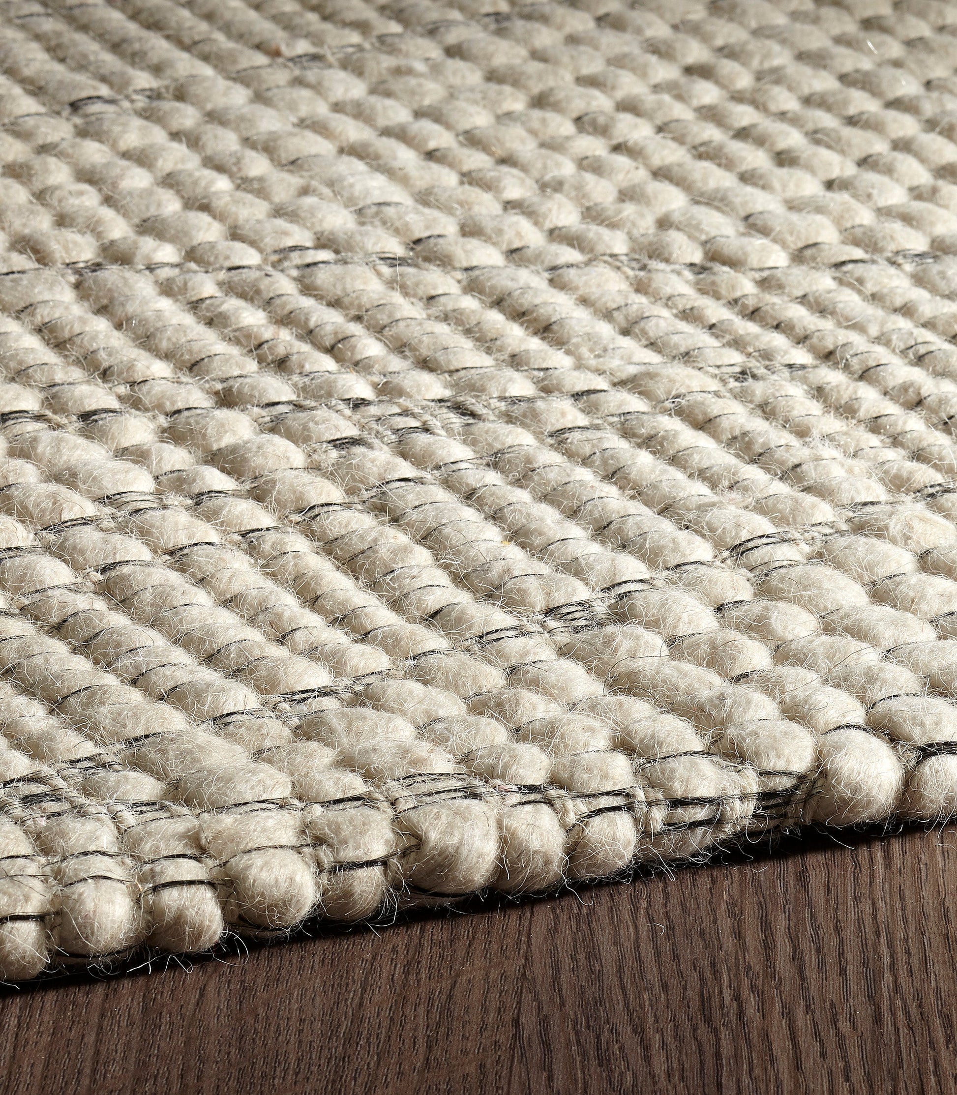 Chinook Grey Wool Indoor Rug, Area rug, Indoor carpet, Handmade, Soft