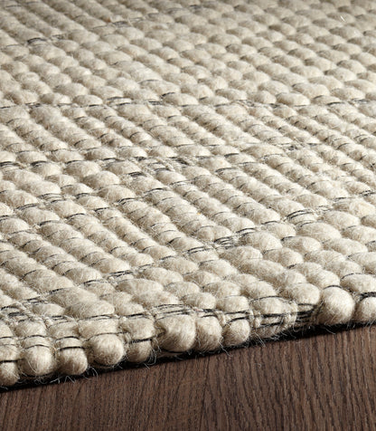 Chinook Grey Wool Indoor Rug, Area rug, Indoor carpet, Handmade, Soft
