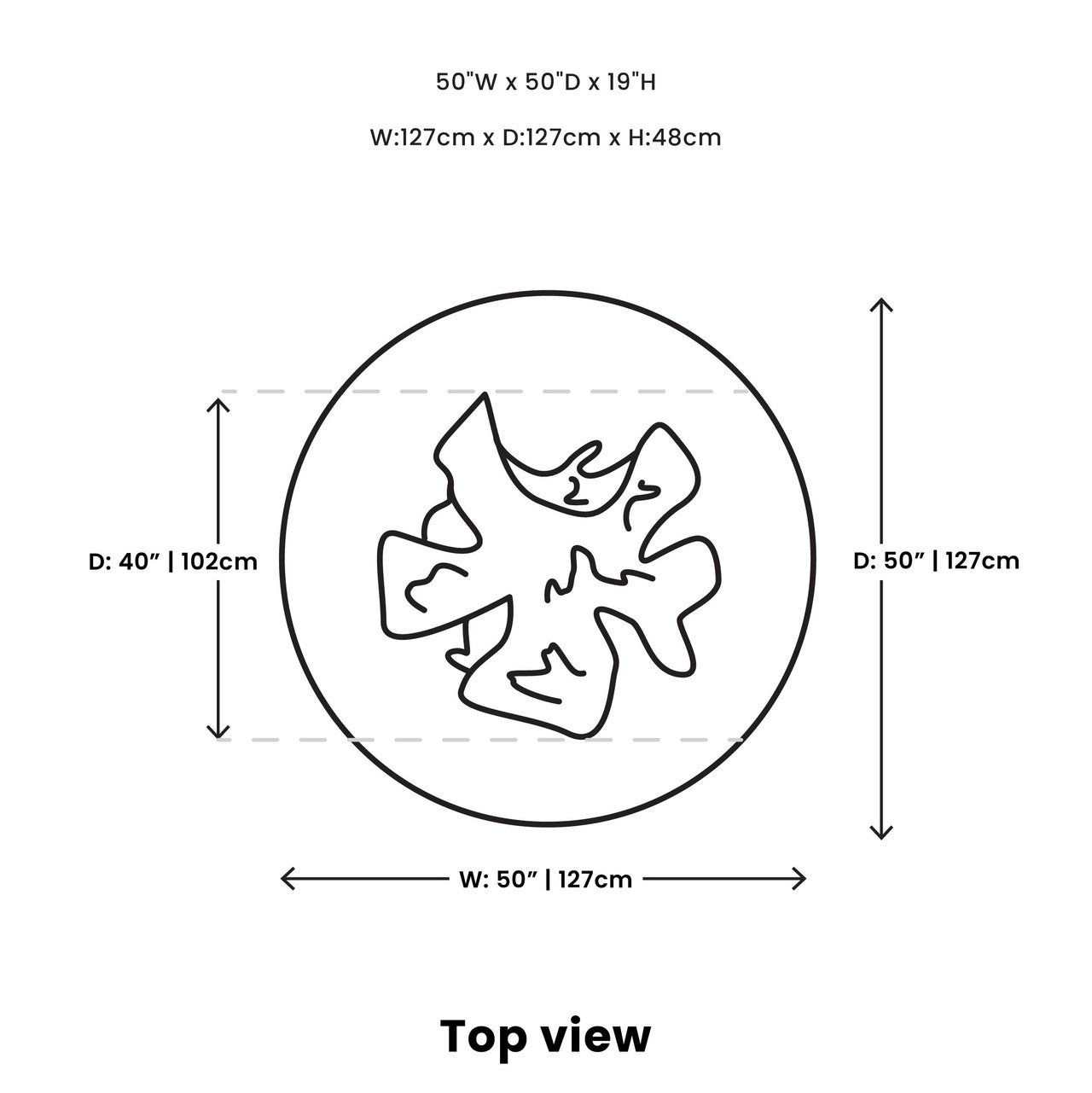 Natura Round Root Coffee Table – L