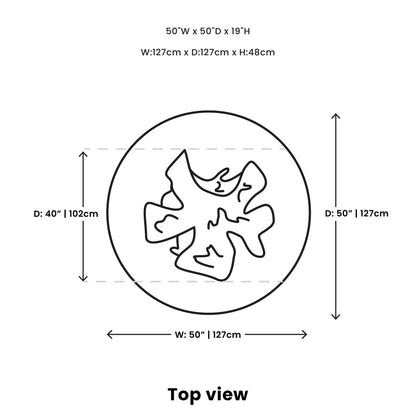 Natura Round Root Coffee Table – L