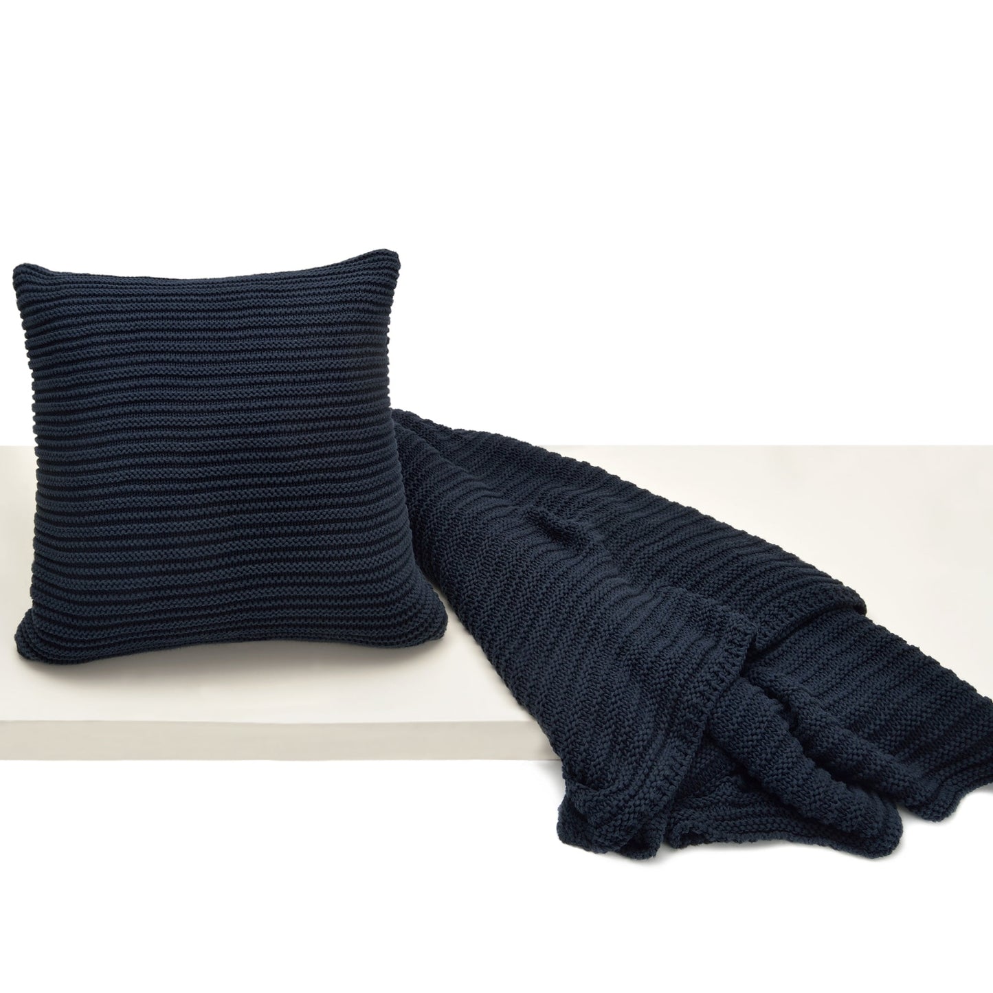 Nate Pillow and Throw Set - Navy