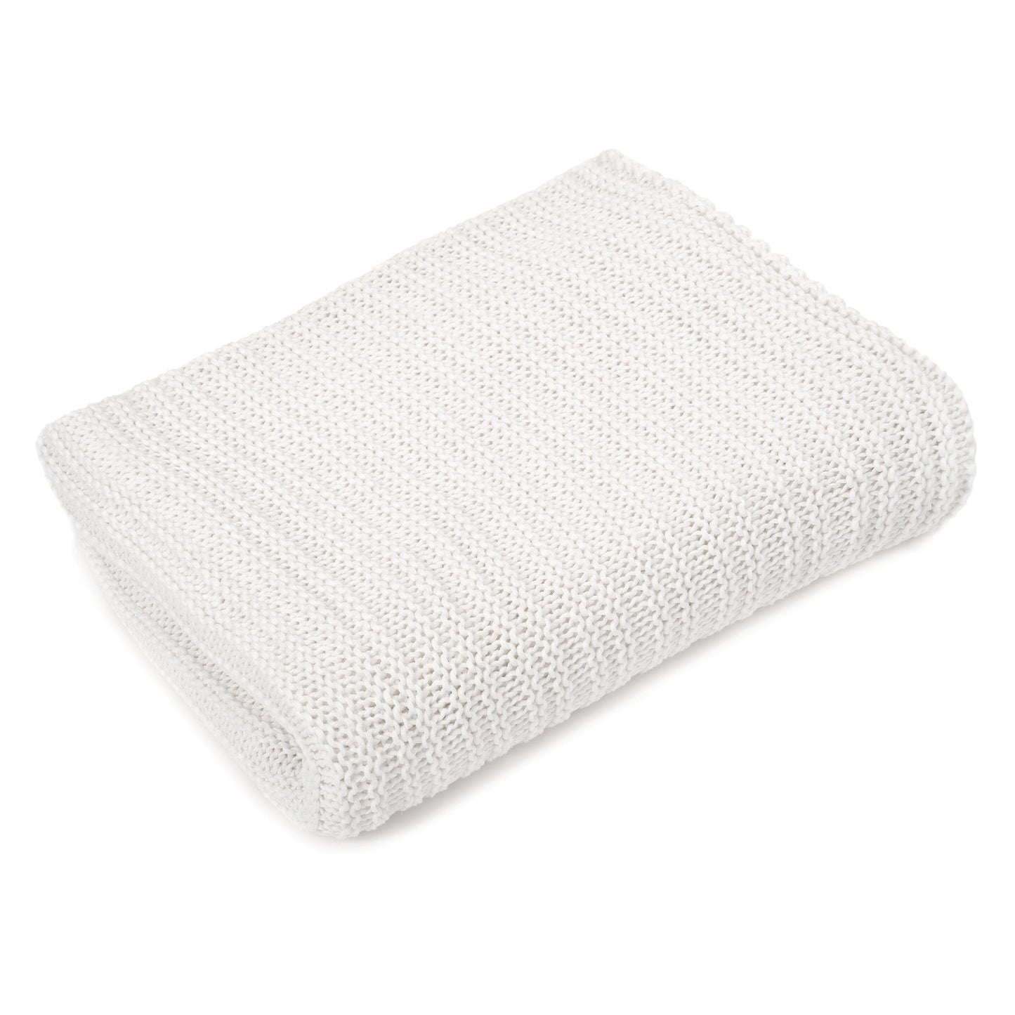 Nate Pillow and Throw Set - White