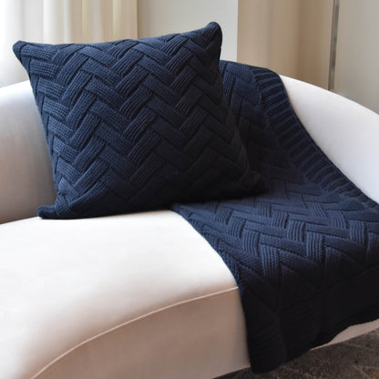 Racquel Pillow and Throw Set - Navy