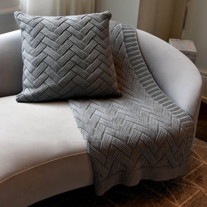 Racquel Pillow and Throw Set - Grey