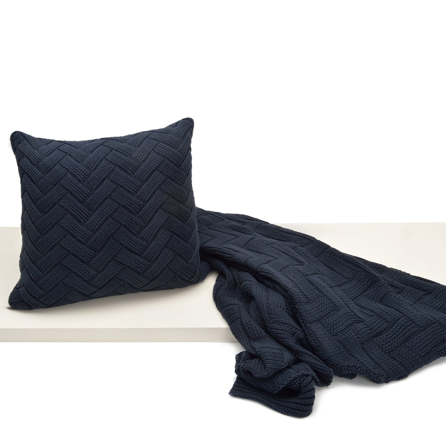 Racquel Pillow and Throw Set - Navy