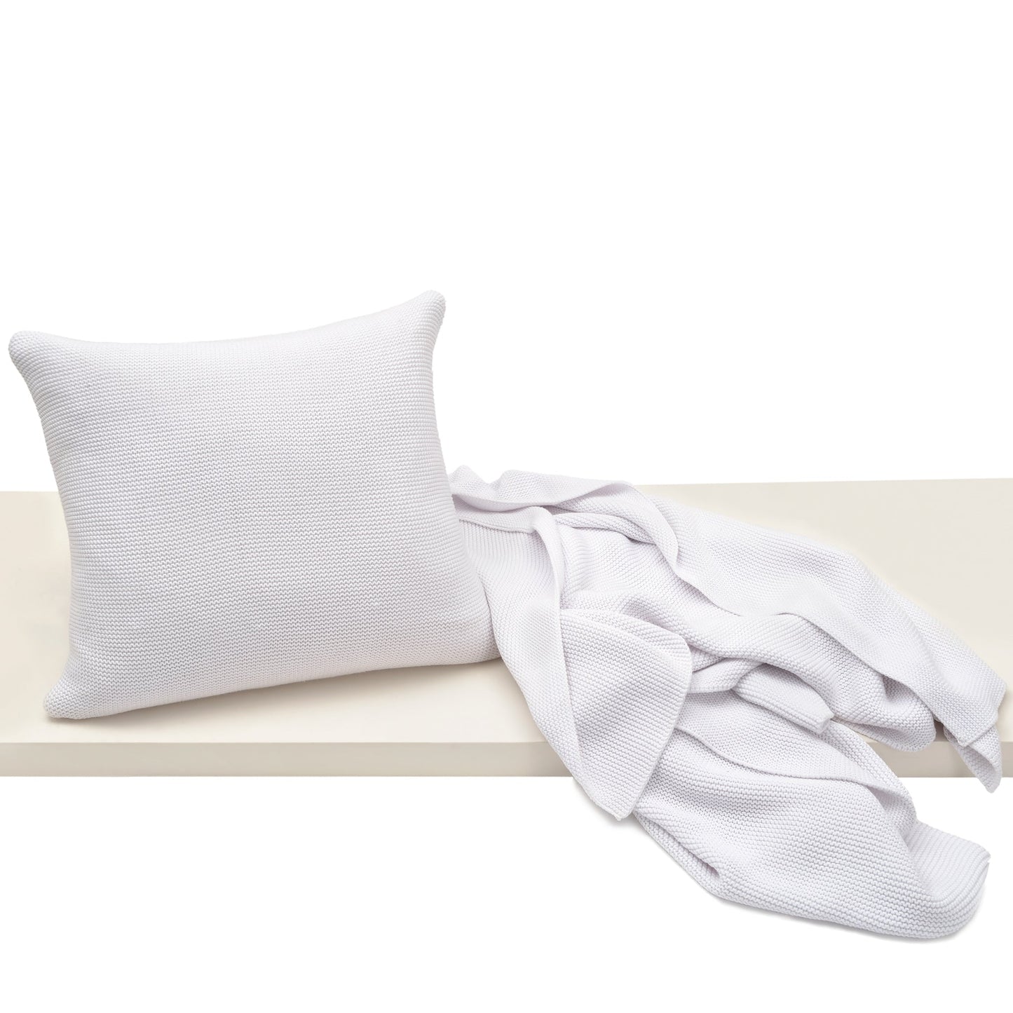 Ryan Pillow and Throw Set - White