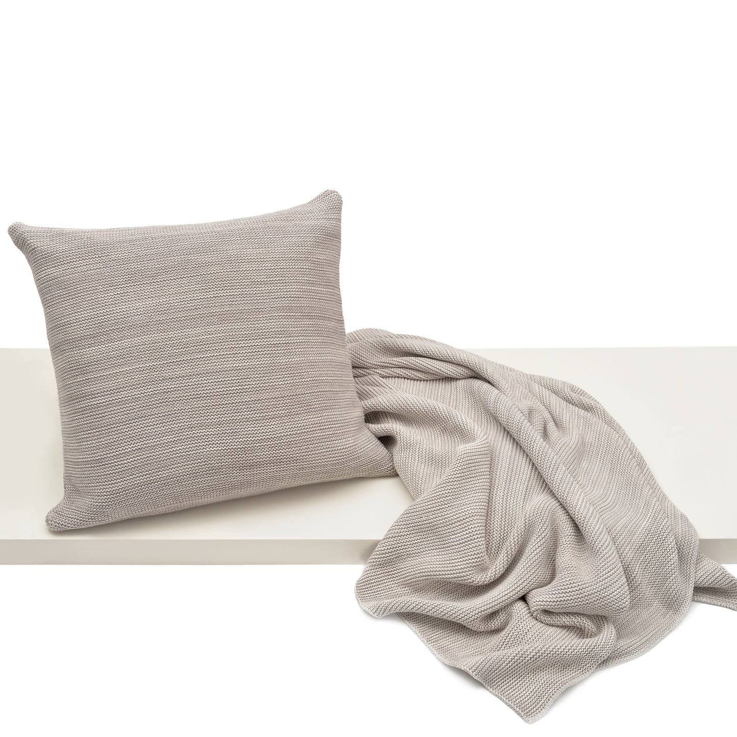 Ryan Pillow and Throw Set - Light Grey