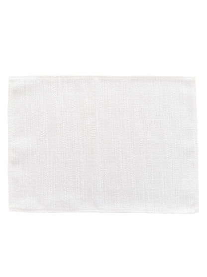 Seaside Smooth White Indoor Outdoor Table Runner, Placemat, and Pillow Collection