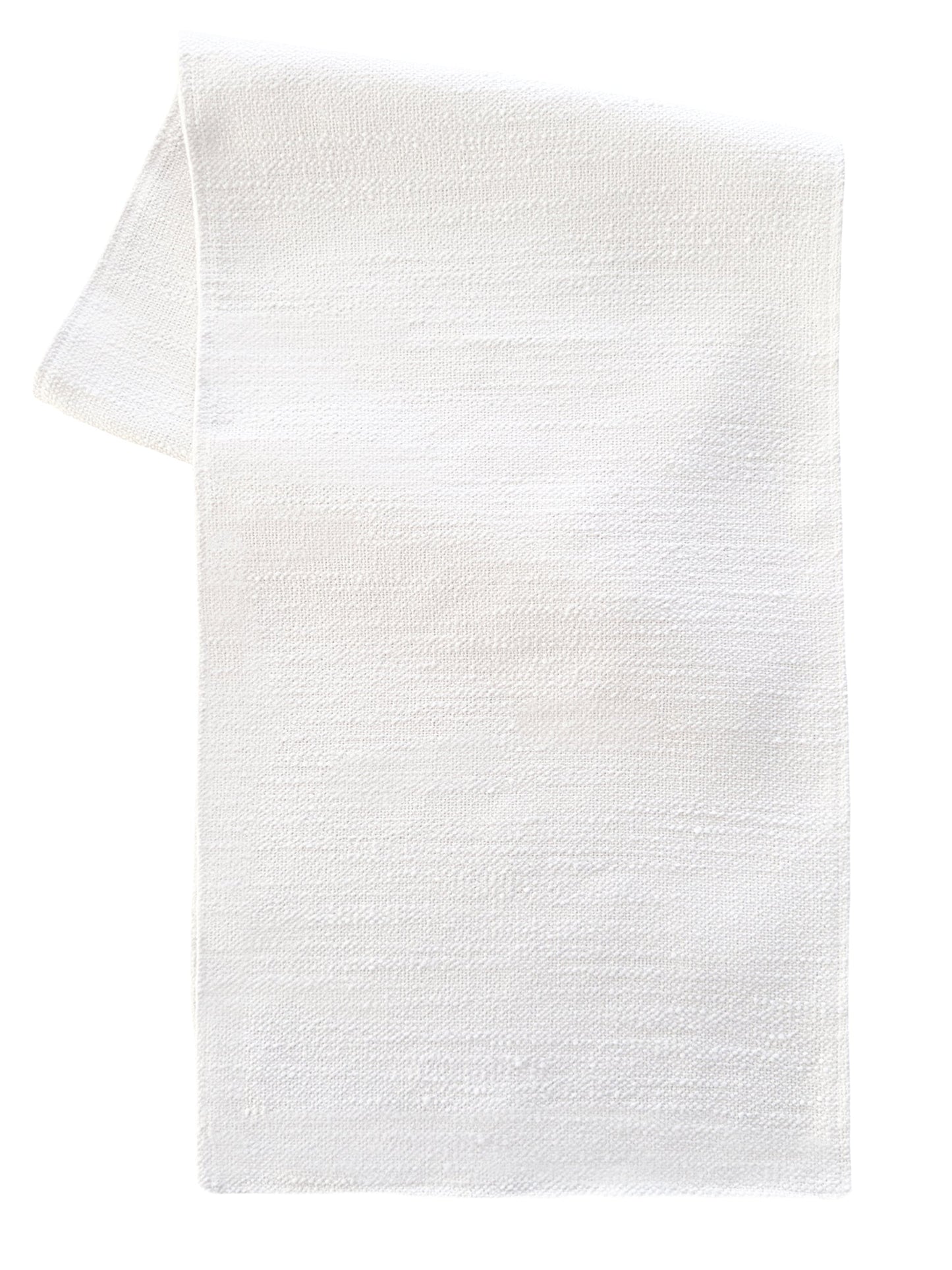 Seaside Smooth White Indoor Outdoor Table Runner, Placemat, and Pillow Collection