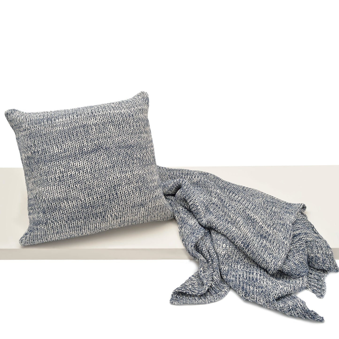 Sierra Pillow and Throw Set - Navy