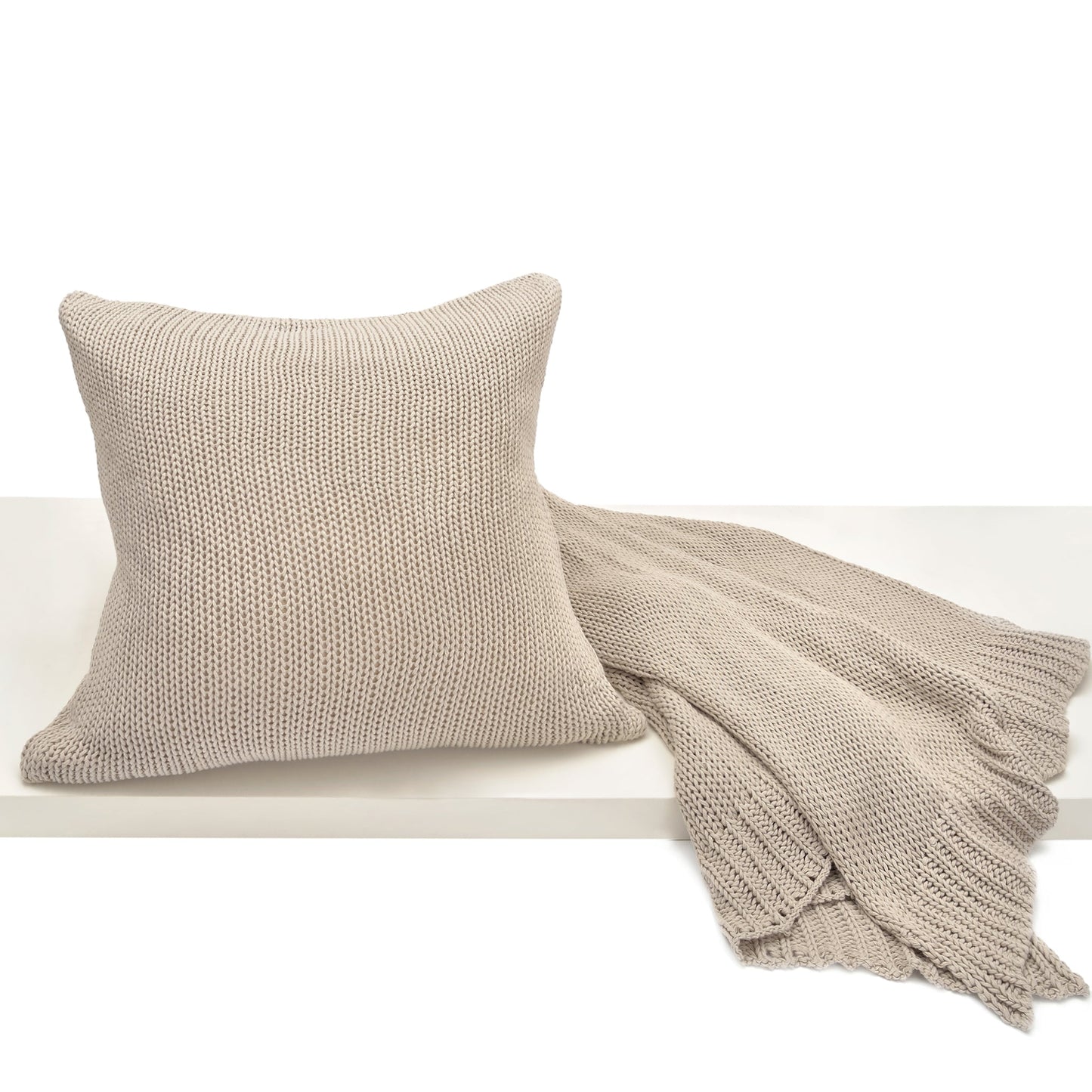 Sierra Pillow and Throw Set - Sand