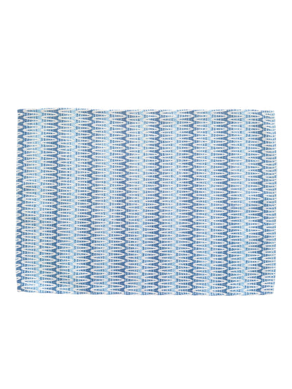 Summer Twist Blue Indoor Outdoor Table Runner, Placemats, and Pillows Collection