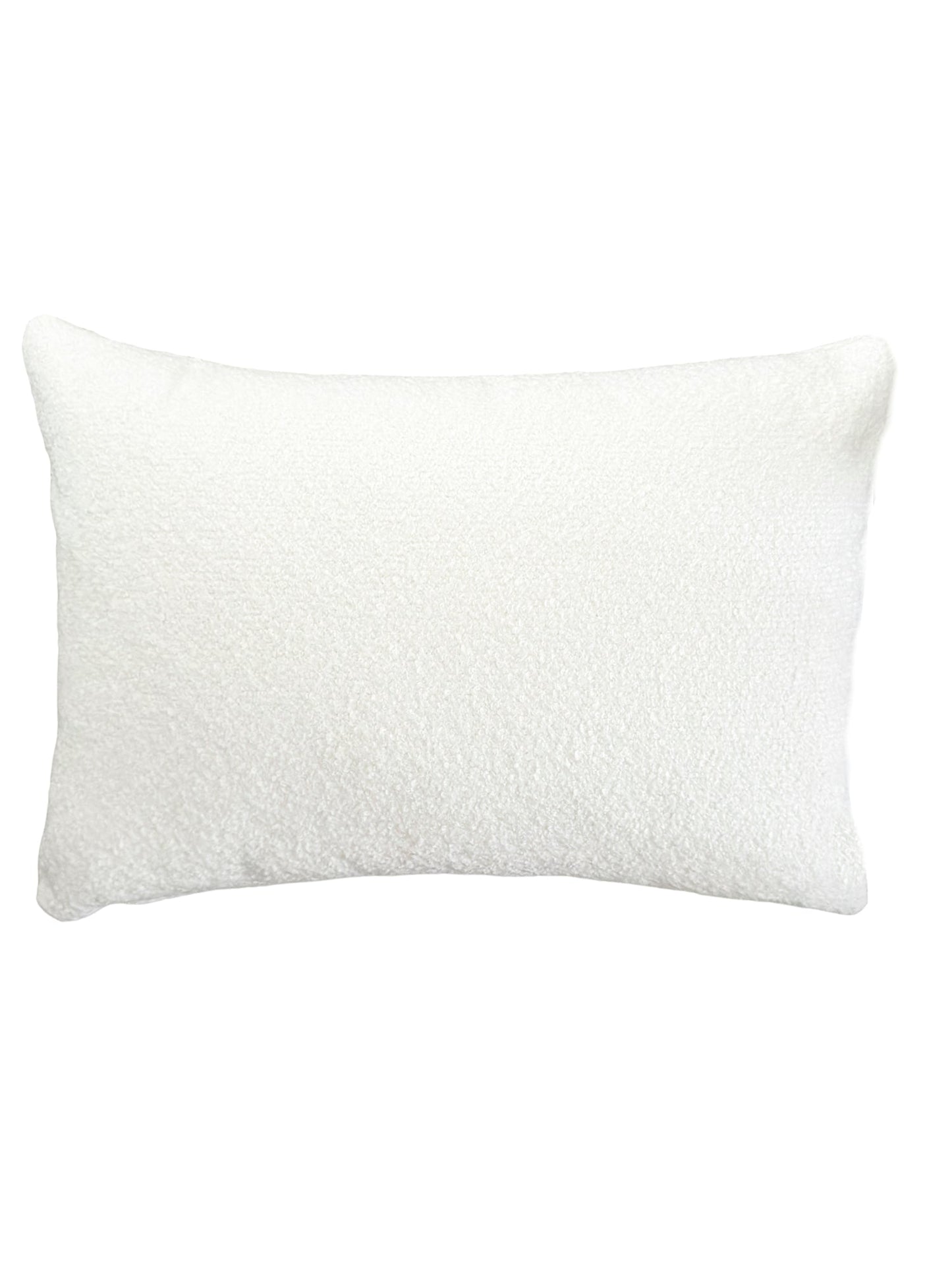 White Boucle Indoor Outdoor Collection - Pillows, Placemats, Table Runners with PureAir Tech