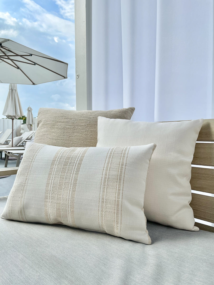 Summer Classic White Indoor Outdoor Pillows