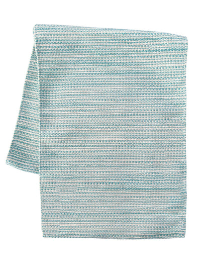 Bay View Aqua Indoor Outdoor Table Runner, Placemats, and Pillows Collection