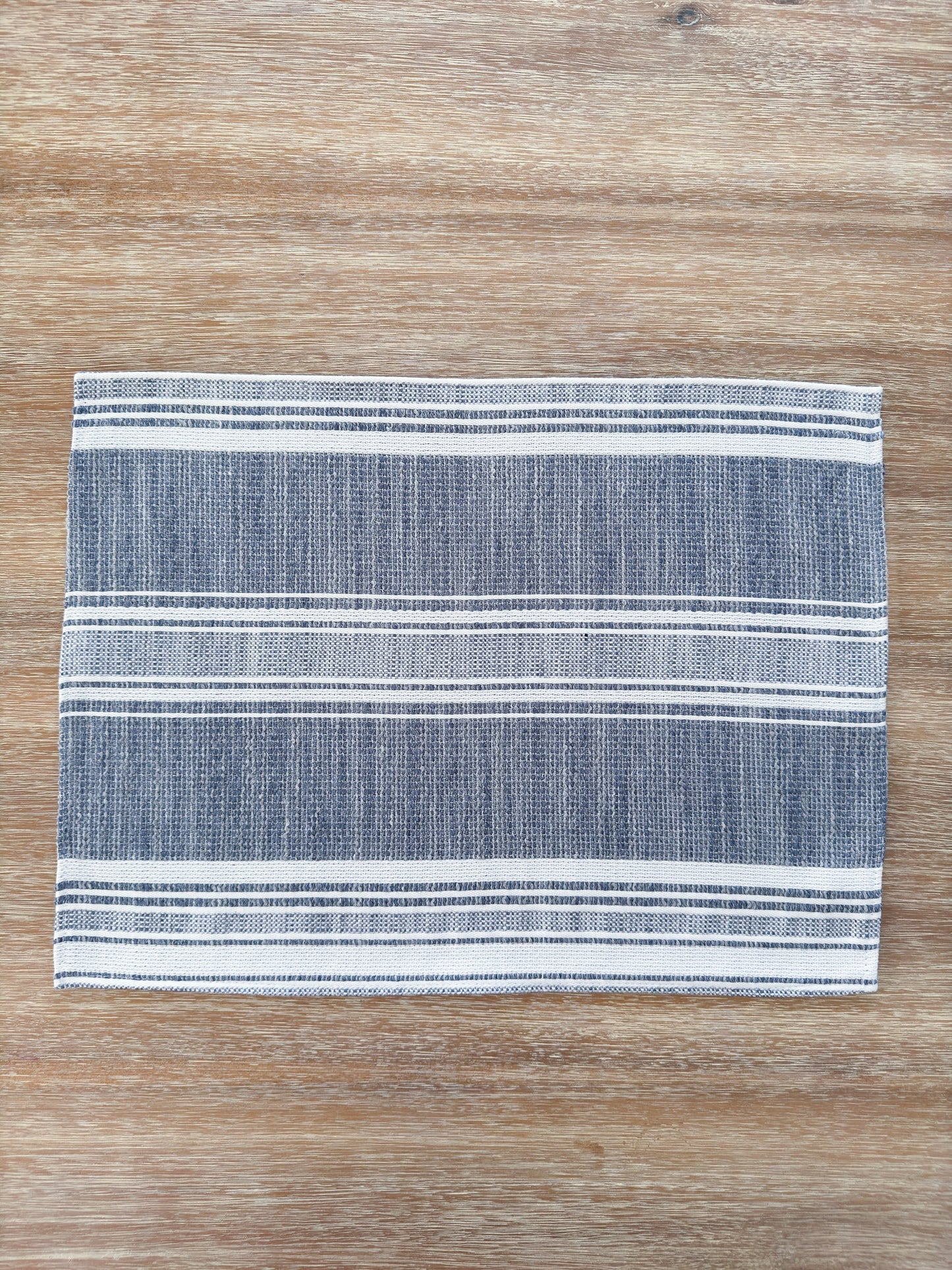 Beach Club Indigo Stripe Indoor Outdoor Pillow, Floor Pillow, Placemat, Table Runner Collection