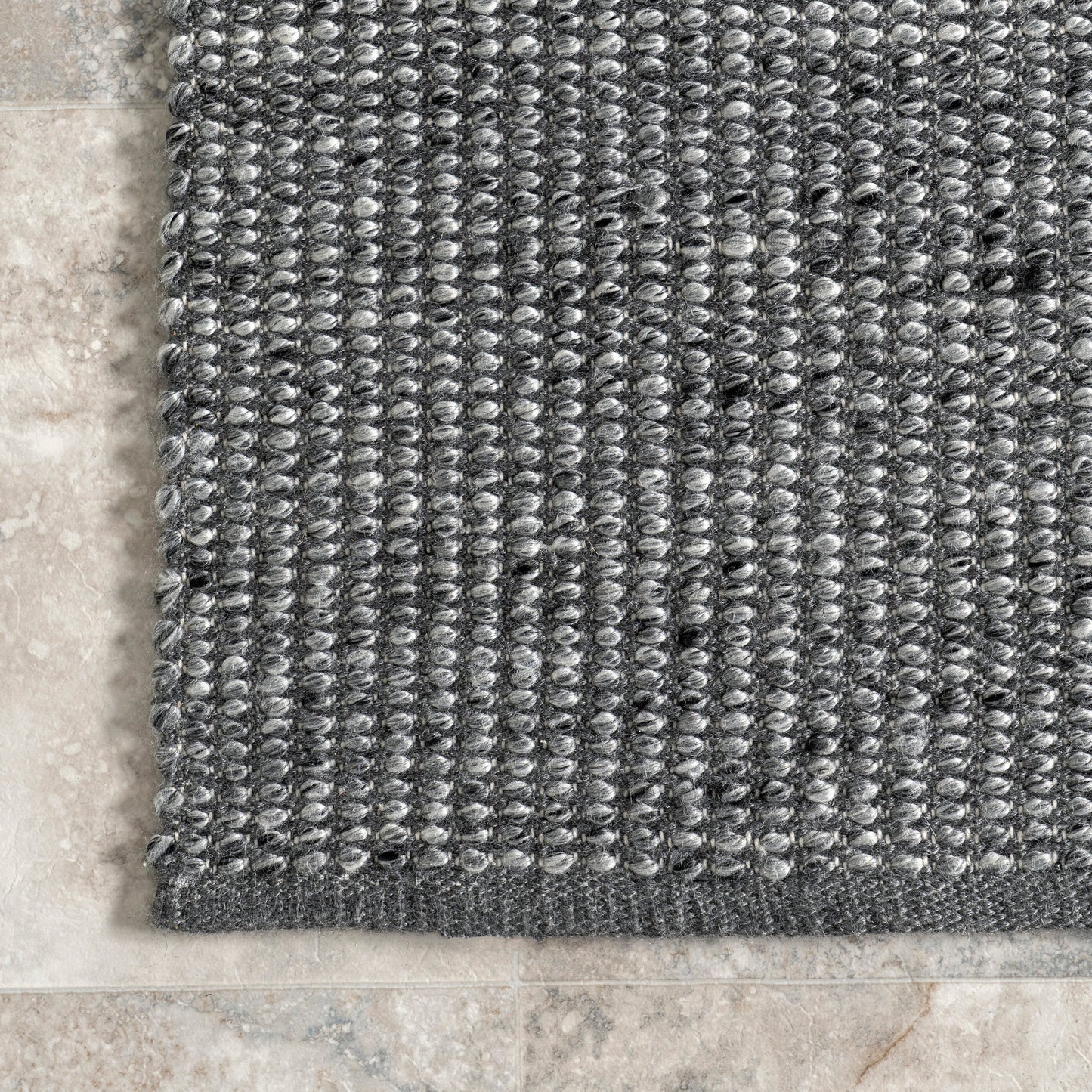 Grey Woven Indoor/Outdoor Area Rug