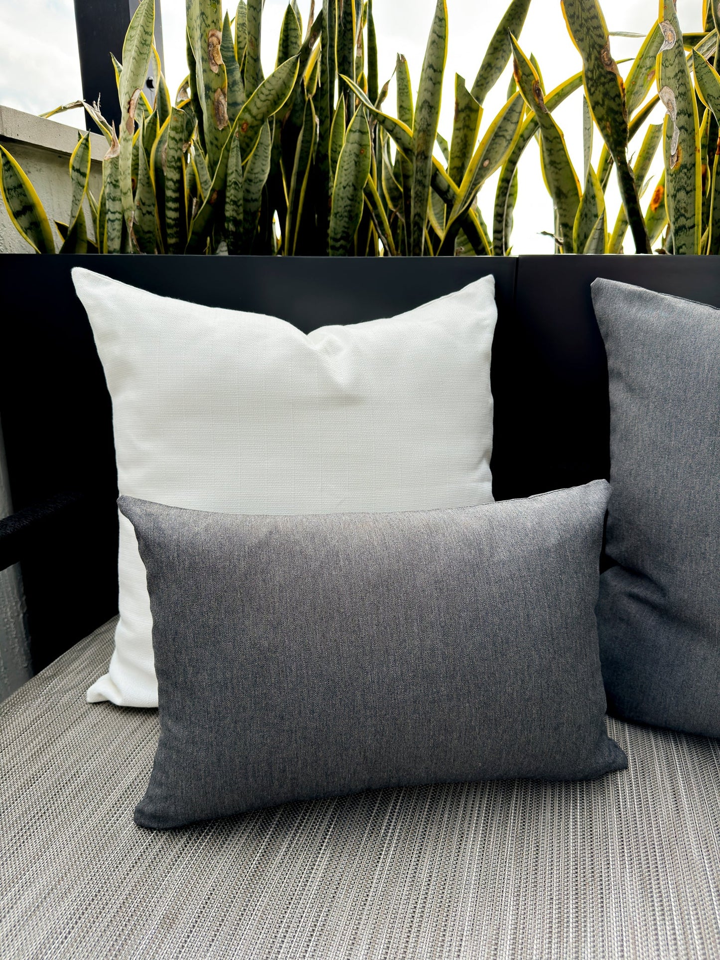 Essential Dark Grey Indoor Outdoor Pillows