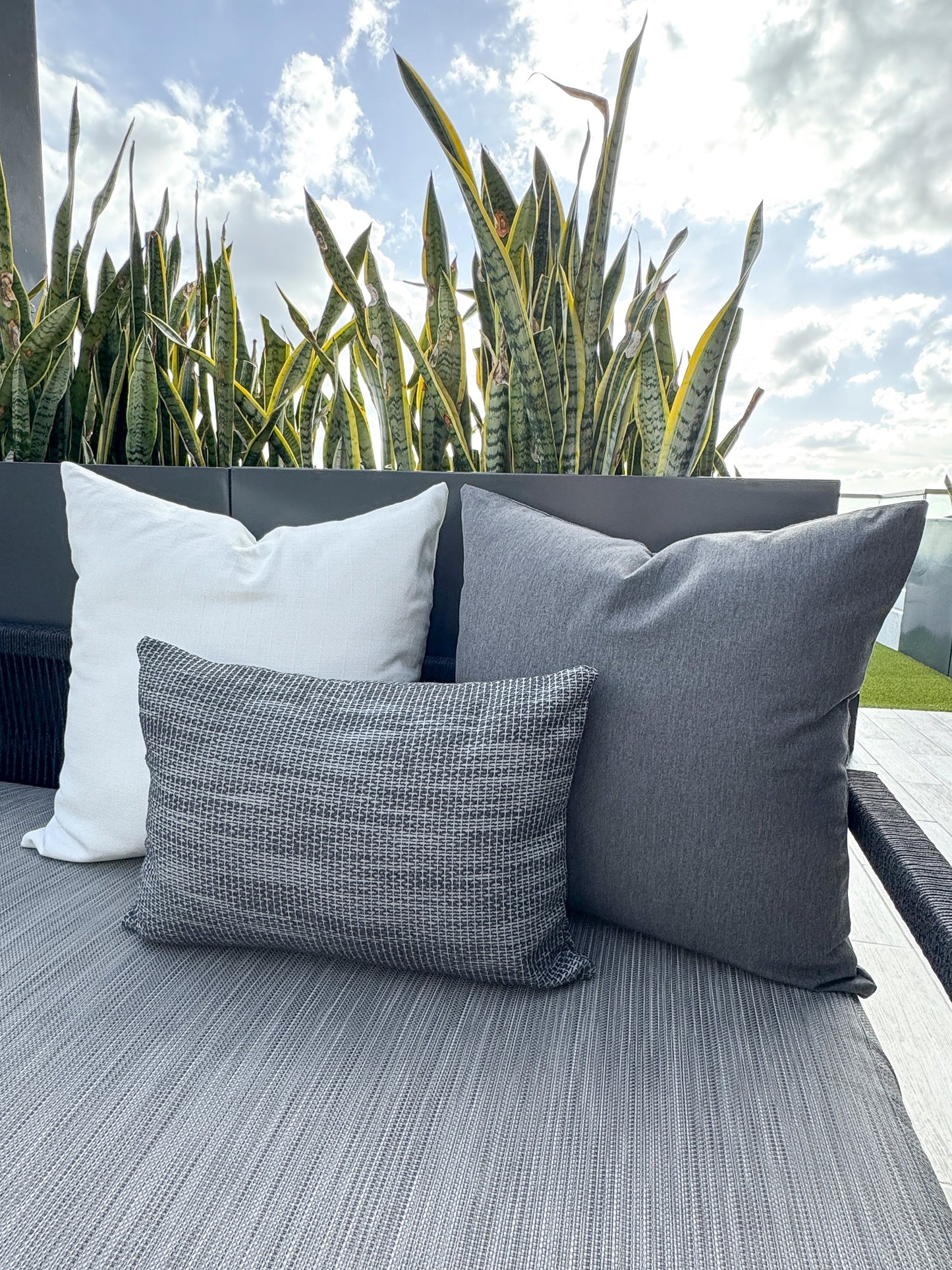 Essential Dark Grey Indoor Outdoor Pillows