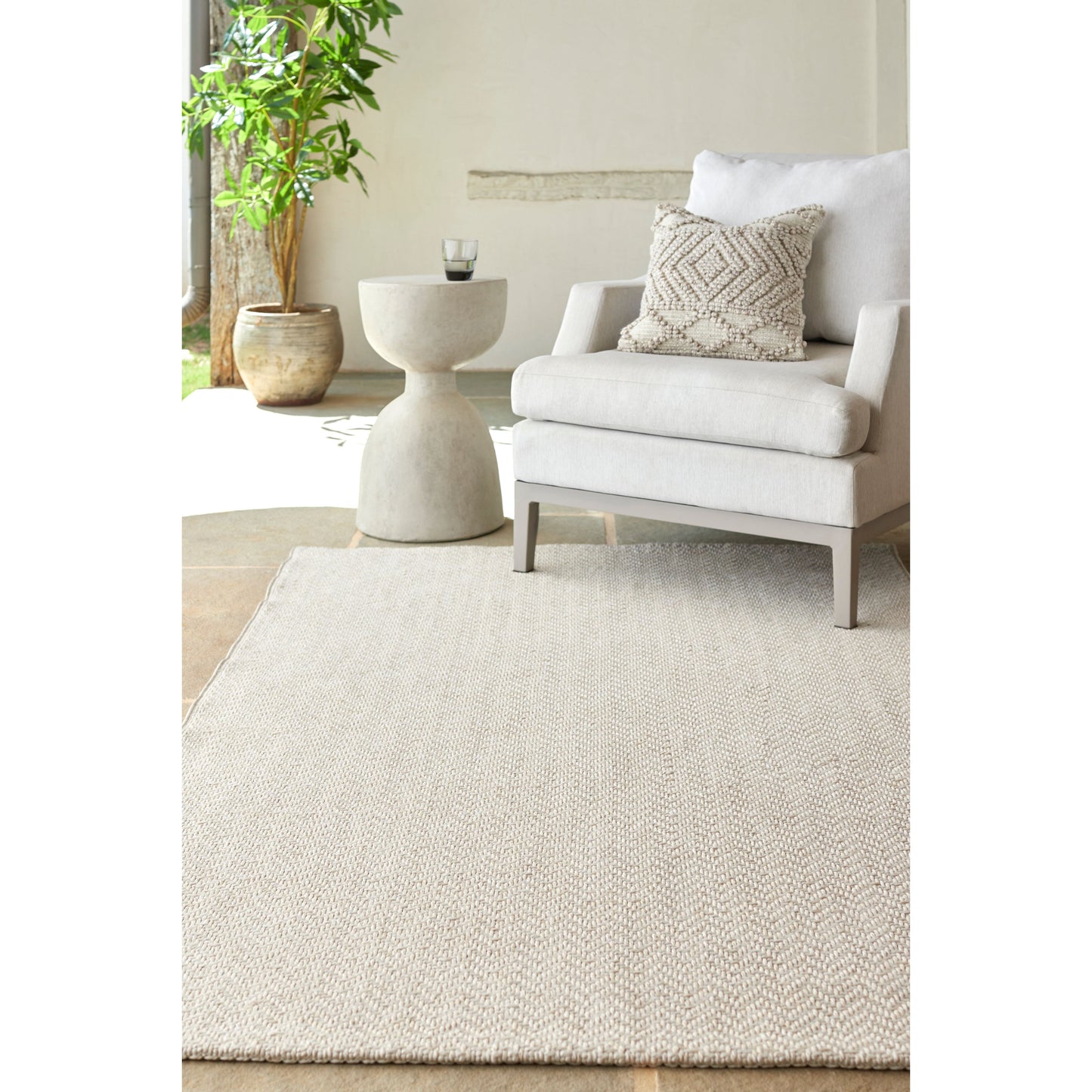 Birdie Indoor Outdoor Rug - Cream