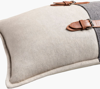 Branson Lumbar Pillow Cotton/Leather