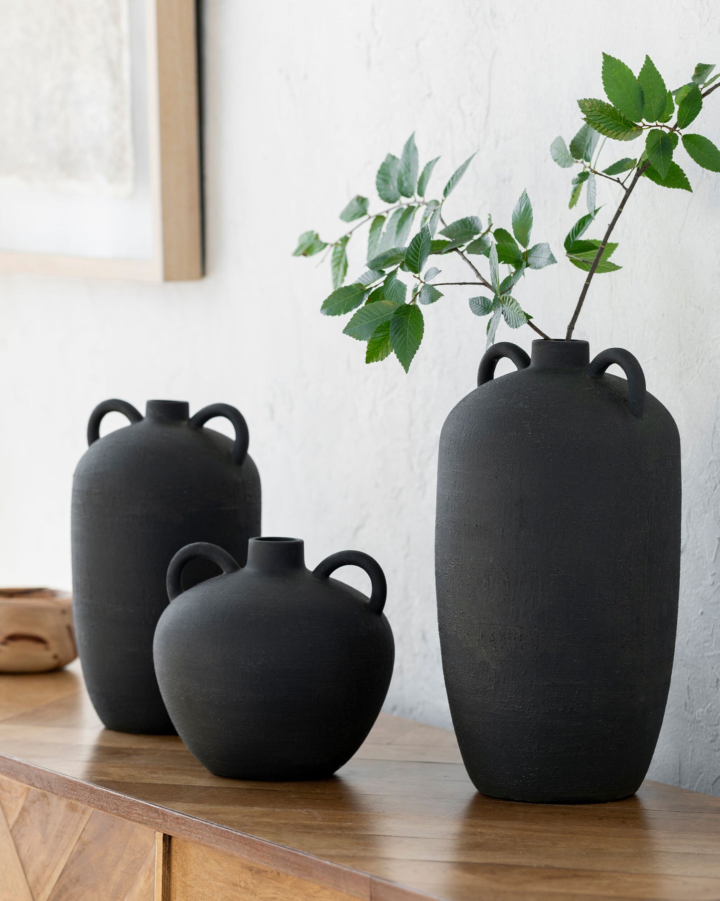 Acanceh Black Decorative Jugs