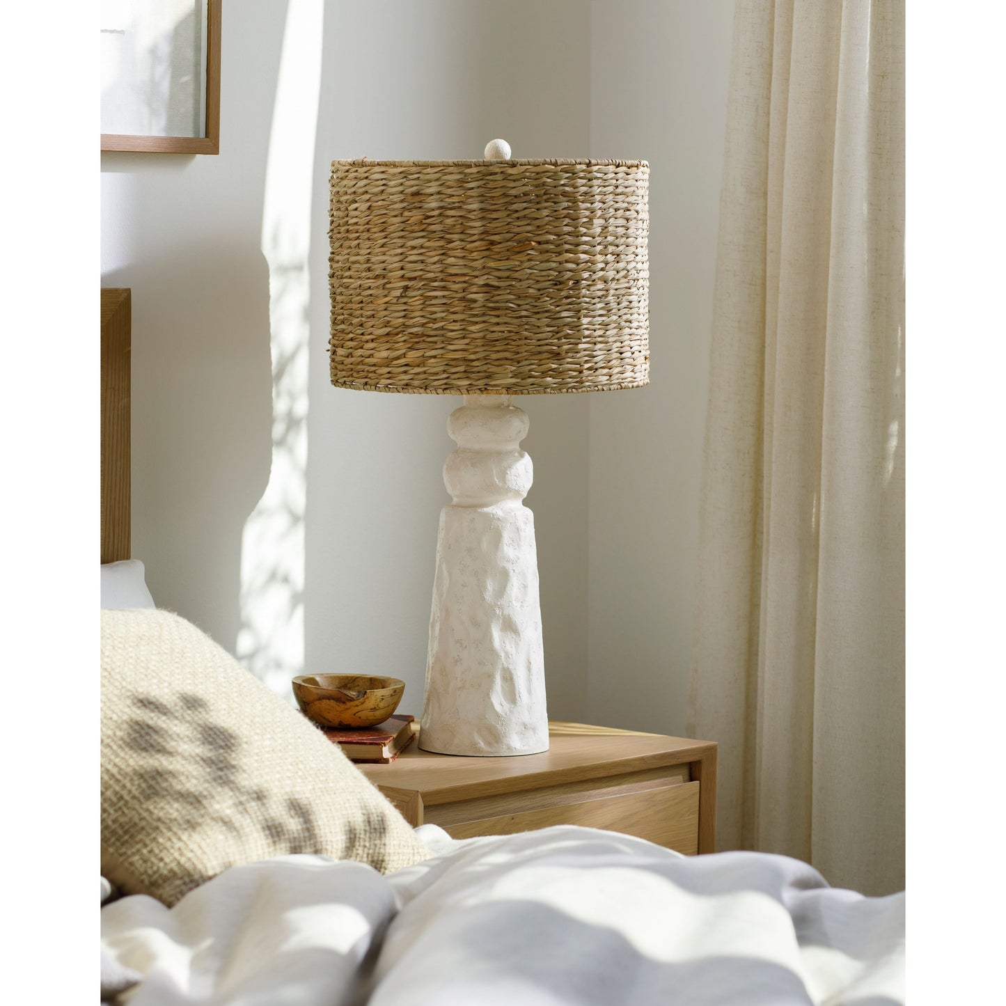 Conway Accent Table Lamp With Sea Grass Shade